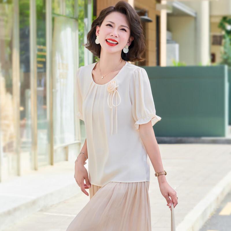Elegant Summer T-Shirt for Middle-Aged Women