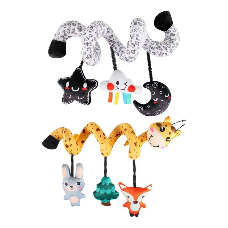 Easy Attachment Infant Spirals Stroller Toy Easy Setup Auditory Developmental Bed Pendant For Visual Motor Skill Growth