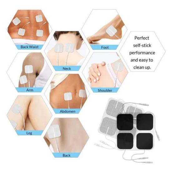 Yousheng 10Pcs/Set Electrode Pads Self-Adhesive Releasing Fatigue with Pinhole Physiotherapeutic Patches Replacement Tens Massagers Pads for Massage