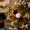 Soft Fabric Christmas Ball Decorations Decorative Xmas Candy Ornament  Home Decor