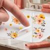 Flower Self-Adhesive Watercolor Floral Stickers Floral Design Home Ornament Bathroom Stickers Ceramic Tile Stickers Wall