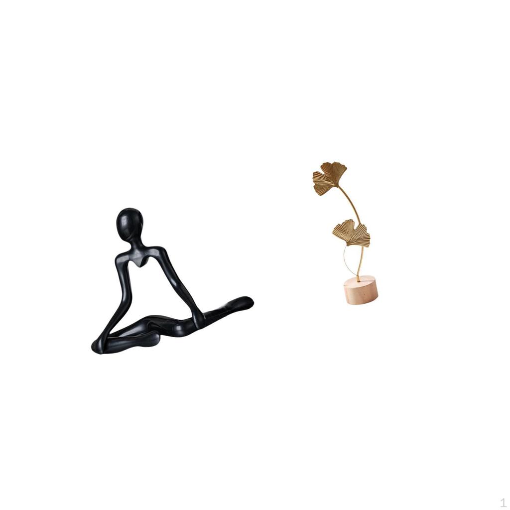 Creative Abstract Thinker Sculpture Figurine Unique Metal Statue Ornament for Entrance Bedroom Table