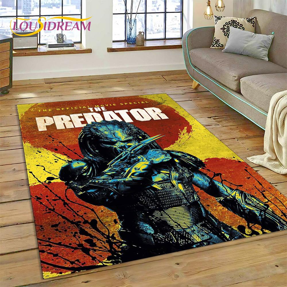 AVP Alien Vs. Tappeto Tappeto 3D Gioco del Predatore per Casa Soggiorno Camera da Letto Divano Zerbino Decorazione, Tappeto per Area Bambini Tappetino Antiscivolo Regalo