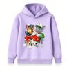 Kids Boys Girls Cartoon Dog Printed Hoodies Casual Long Sleeve Pullover Sweatshirt For Children Cute Comfortable Tops For Daily Wear