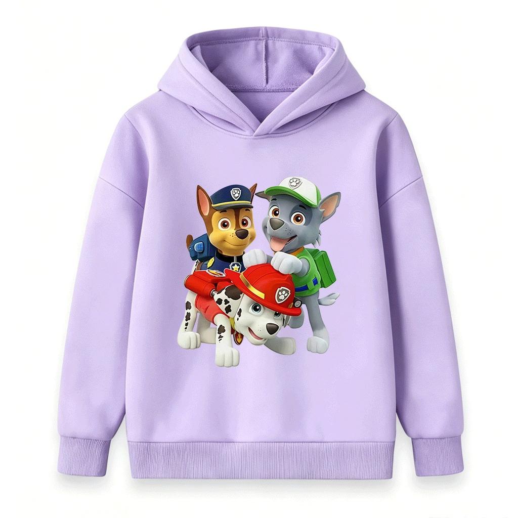 Kids Boys Girls Cartoon Dog Printed Hoodies Casual Long Sleeve Pullover Sweatshirt For Children Cute Comfortable Tops For Daily Wear