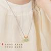 Yusuoji Natural Genuine Hetian Jade Ruyi Lock Olive Kernel Necklace Pendant - Light Luxury Niche Gift