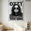 Custom Name Ozzy Osbourne Wall Tapestry Aesthetic Wall Hanging Printed Fabric Blanket Decorative Tapestries for Bedroom Living Room Home Decor