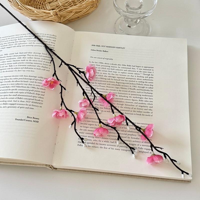 10pcs Artificial Flowers Chimonanthus Fragrans Branch Home Decorative Simulated Flower Yellow Plum Blossom Wedding Decoration