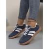 Flat Bottomed German Training Shoes for Women, Plus Size Sports Board Shoes for Spring and Autumn, Fashionable and Casual White Shoes for Women