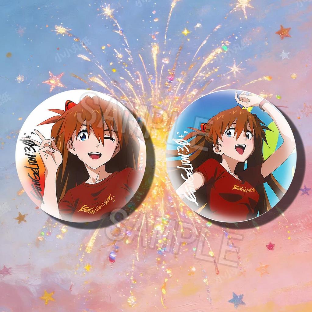 Neon Genesis Evangelion Summer Anniversary Pendant & Badge Pin.