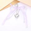 Unique Heart Shaped Bowknot Charm for Handbags Keychain Pearls Bag Pendant Decorative Accessories For Everyday Use