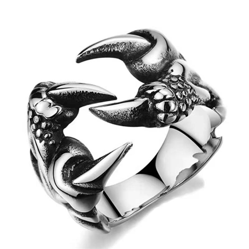 

Men S Rings Zircon Wholesale Punk Viking Animal Dragon Wlof Adjustable Opening Finger Ring Zircon Accessories Anillo Hombre resizable