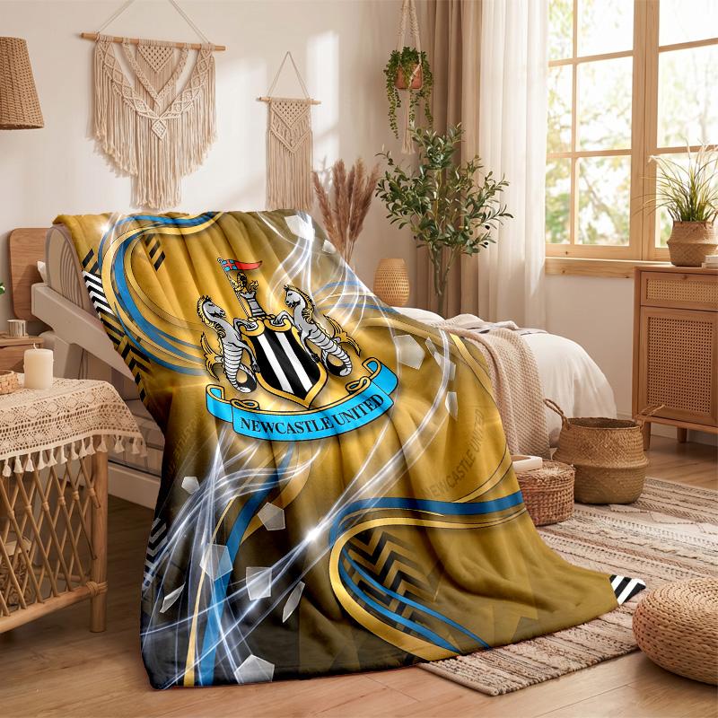 Coperta in Flanella con Stampa del Newcastle United Calcio Morbida Calda Coperta da Divano Letto per Casa Ufficio Camera da Letto