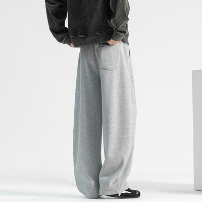 Men's Cotton Wide Leg Sweatpants Casual Loose Fit Pants