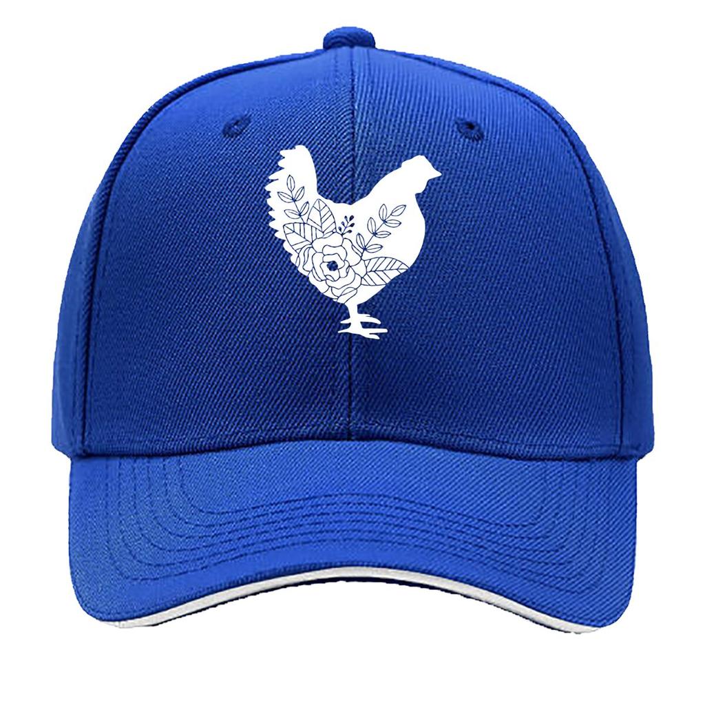 Decoração de Parede de Metal com Silhueta de Galinha Floral Chapéu Hip Hop Moda Esportes ao Ar Livre Boné de Baseball Sanduíche