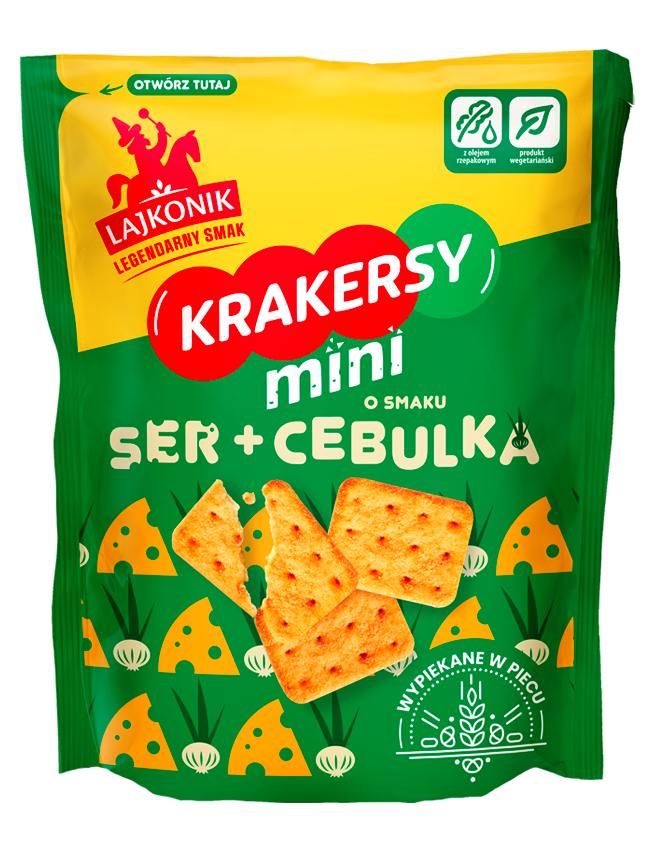 Lajkonik Krakers Mini O Smaku Ser+Cebulka 100 G