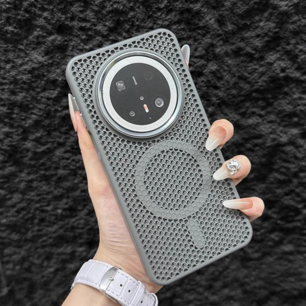 Applicable to Huawei Mate70PRO honeycomb heat dissipation magnetic suction mobile phone case Mat60 skin matte PC anti-drop protective cover