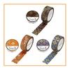Kamiiso Sansho Made in Japan Washi Masking Tape, kimono-bi 3-Roll Set (Choyo, Shippo-jima, Shippo), 