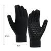 Limei 1 Pair Winter Warm Touchscreen Gloves for Men and Women Fleece Lined Knit Anti Slip Spandex Glove
