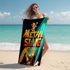 Personalized Customized Proof Beach Towel with Metal Slug Pattern - Soft, Absorbent,quick-drying,perfect Swimming,camping&bathing
