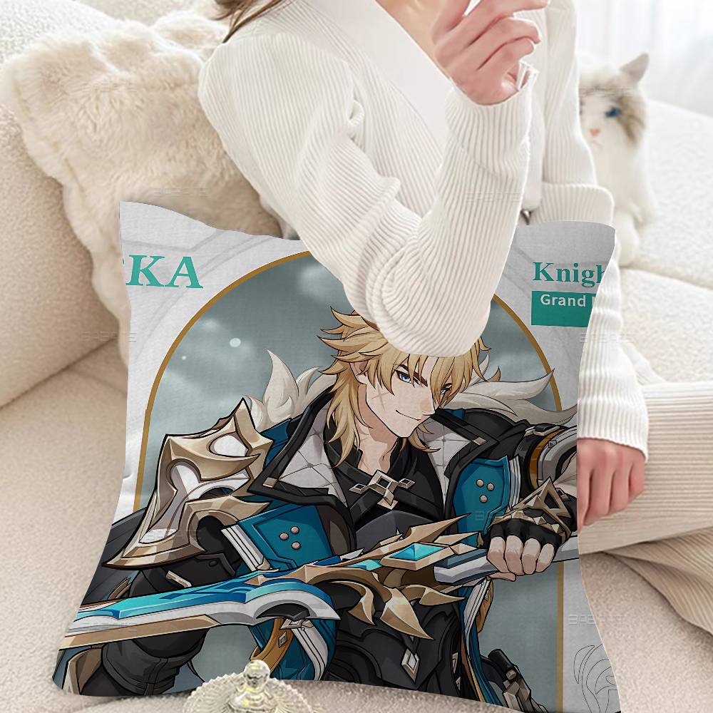 Genshin Impact Game Pillow Cover Sofa Cushion Cover Home Room Decoration Children Gift