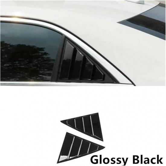

Glossy Black Car Rear Side Vent Window Scoop Louver Cover Trim Compatible For Cadillac ATS 2013-2019