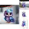 Acrylic Flat Surface Owl Car Decor Mirror Pendant For Auto Interior Decoration