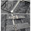Männer Steampunk Gothic Smoking Trenchcoat Falten Hals Kapuze Leder Smoking Mantel Assassin Kostüm Halloween