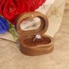 Wooden Wedding Ring Case Jewelry Storage Box Couple Rings Holder Finger Ring Box  Engagement