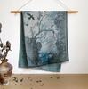 Landscape Landscape Oil Painting Autumn And Winter Long Thin National Style Scarf Women'S Air-Conditioned Room Imitation Cashmere Shawl Scarf