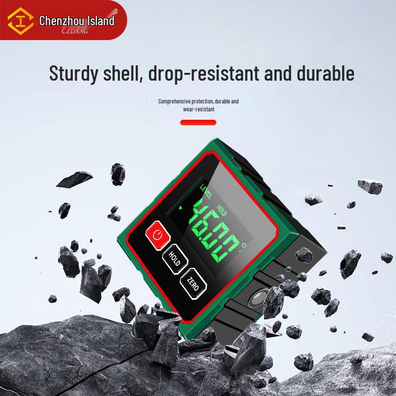 4-Side Magnetic Digital Inclinometer with Laser and Electronic Angle Ruler