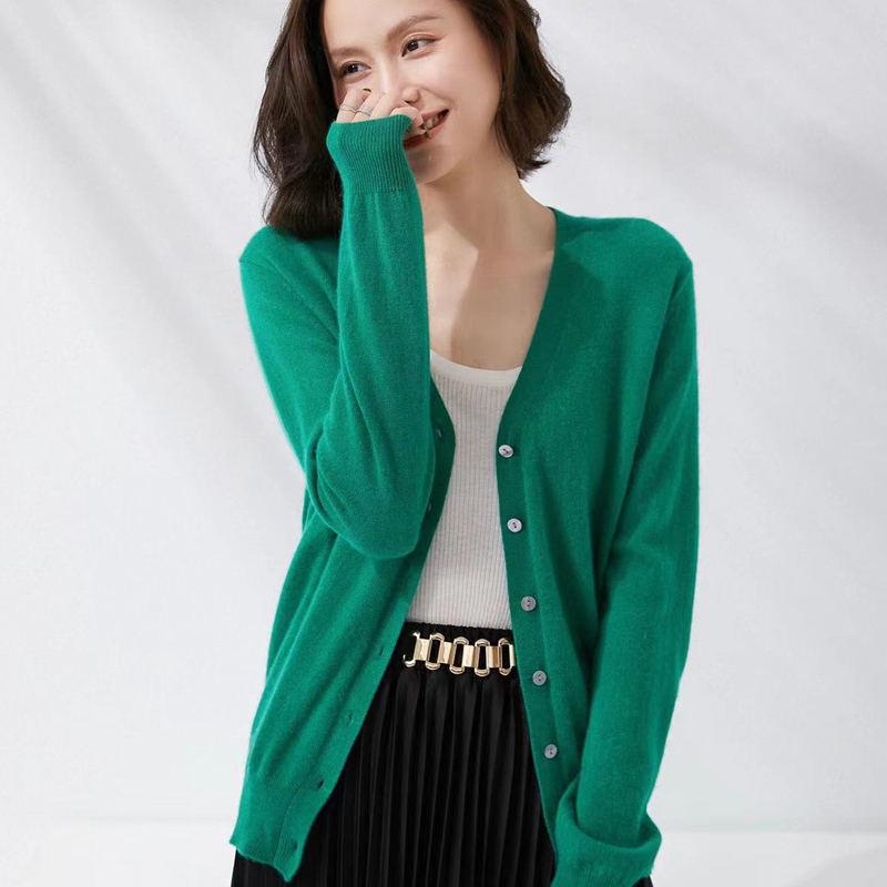 Women's Autumn/Winter 2024 Knit Cardigan Coat - Loose Fit Sweater Outerwear