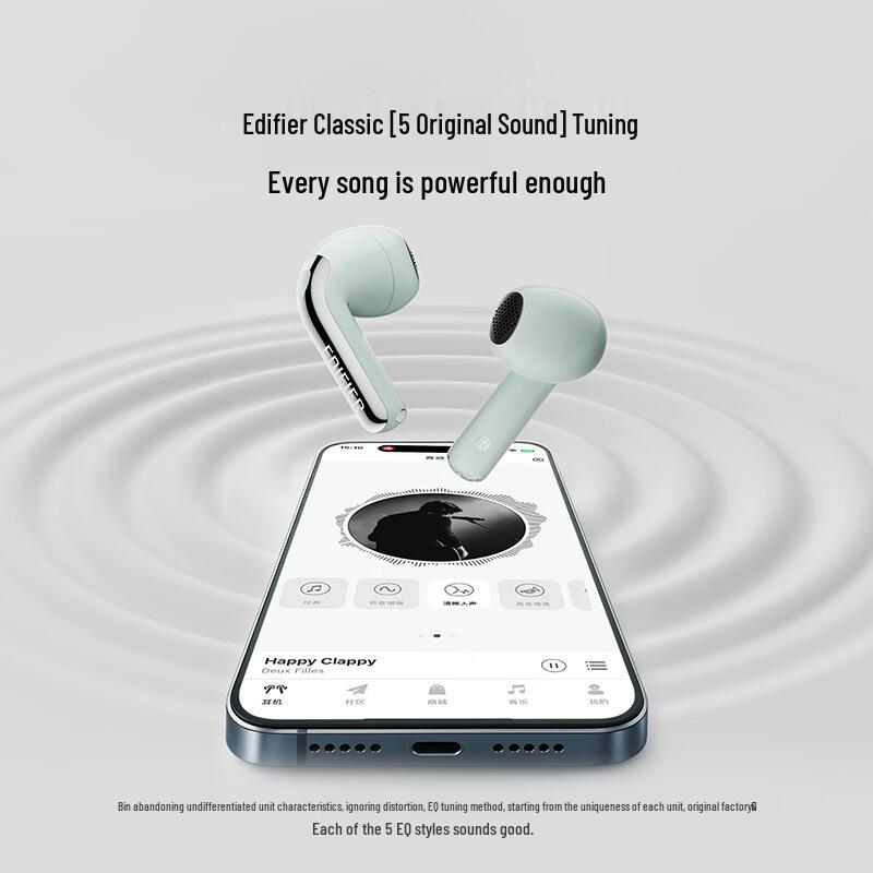 Edifier Lolli ANC Semi-In-Ear Active Noise Cancelling Bluetooth Headphones with AI Translation