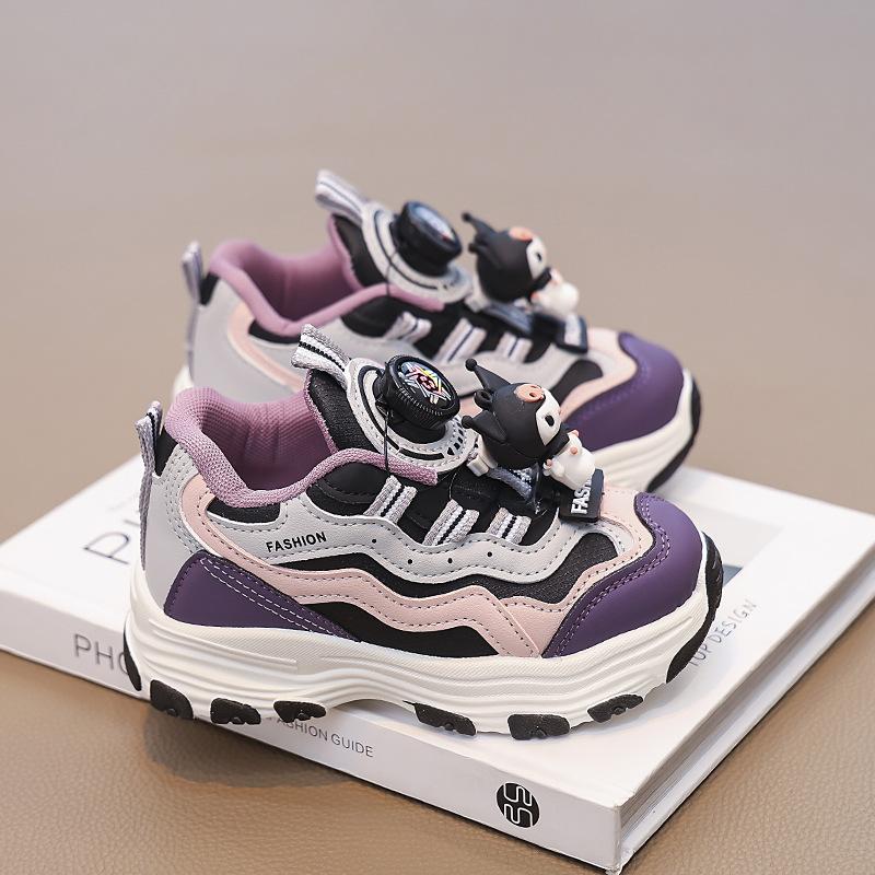 Spring and Autumn New Running Girls Fashionable Versatile Cartoon Comfortable Soft Sole Sports Shoes