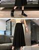 Women's High Waist A-Line Drape Midi Skirt for Autumn