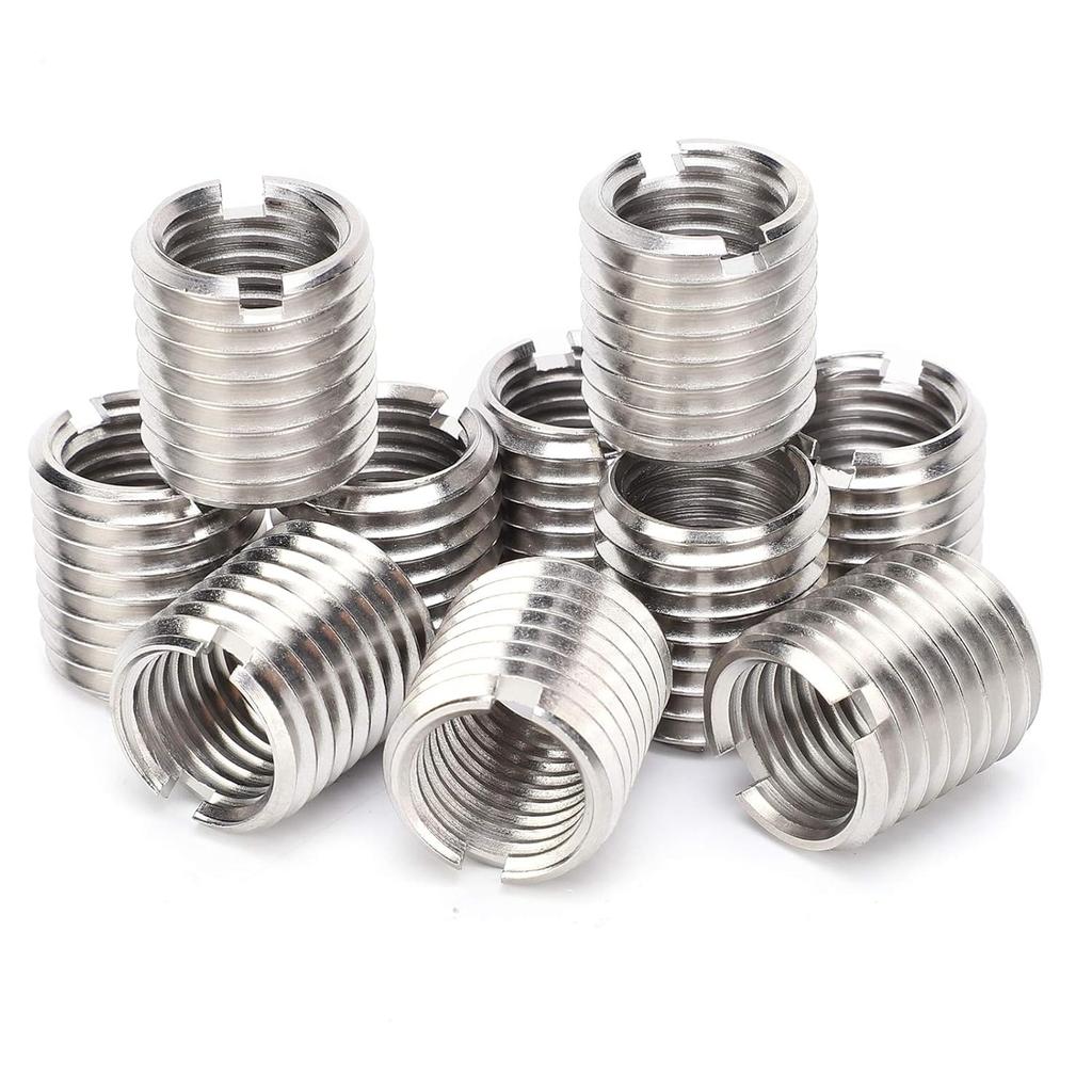 10Pcs 22mm Threaded Insert Reducing Nuts, M16 X 2 Female To M20 X 2.5 Male Repair Insert Nut Thread Nut Conversion Kit Stainless Steel