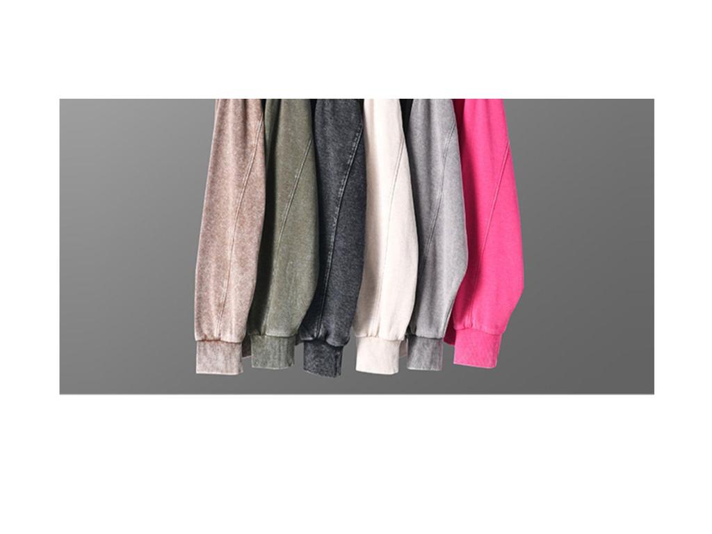 Men's 350g Vintage Washed Long Sleeve T-shirt - Lightweight Round Neck Casual Base Layer for Spring & Autumn.