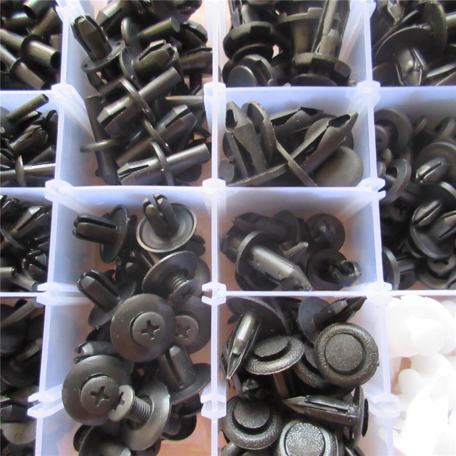 Mixed Auto Fastener Clip Plastic Box-packed Car Door Bumper Fender Liner  Fixed Clips 456pcs with Remover Tool