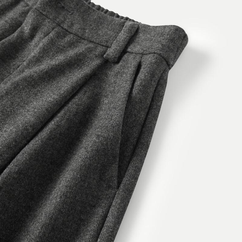 Semir Women's Winter Faux Wool Wide-Leg Pants