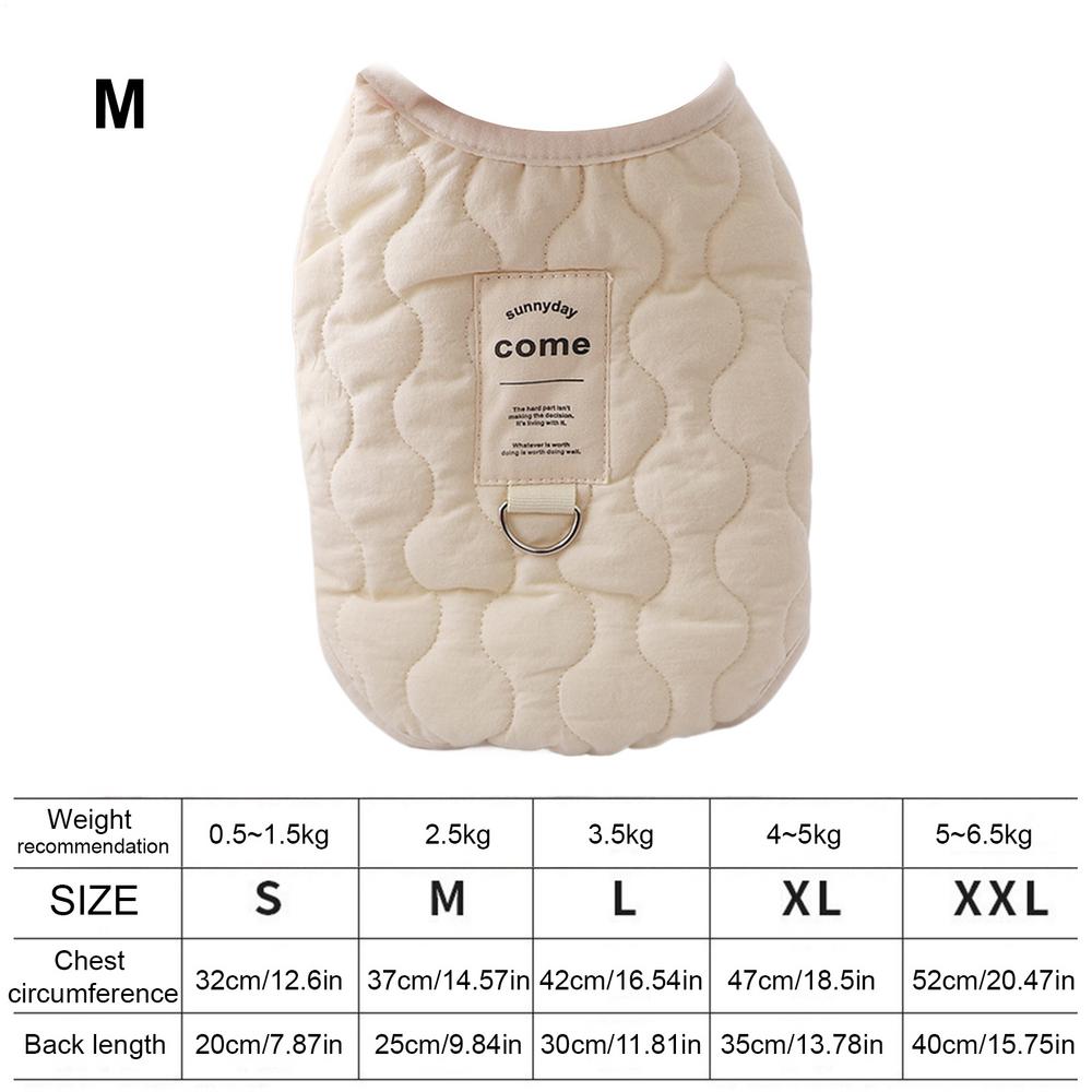 

Winter Pet Coat Clothes for Cold Weather Clothing Warm Dog Clothes with Built in Harness Hole Pet Apparel Cozy Snow Vest 2XL бежевый