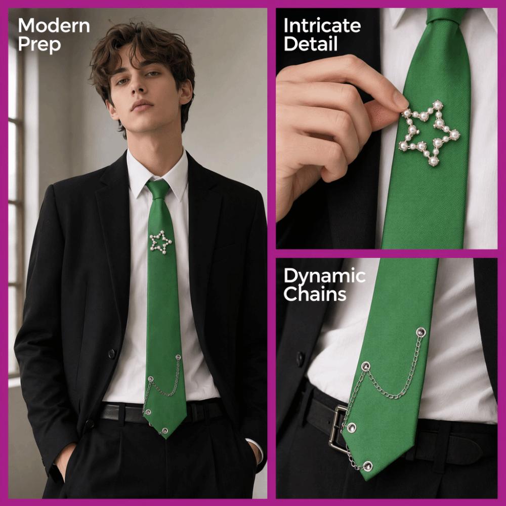 Punk JK Neck Tie Pre-tied Bowtie Fashion Cravat  for Men Women