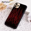 Red Blue Neon Flames Fire Phone Case For iPhone 17 Air 16 Pro Max 15 14 Plus 12 13 Shell Cover Coque