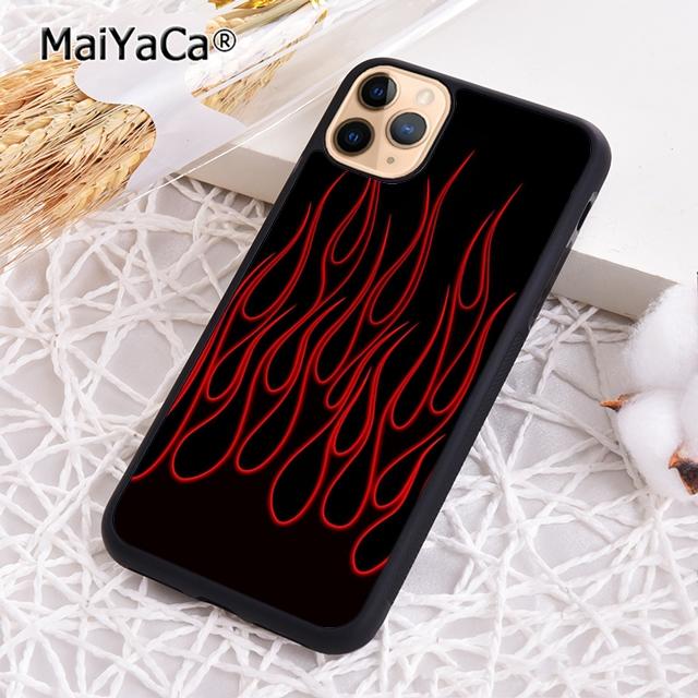 Red Blue Neon Flames Fire Phone Case For iPhone 17 Air 16 Pro Max 15 14 Plus 12 13 Shell Cover Coque