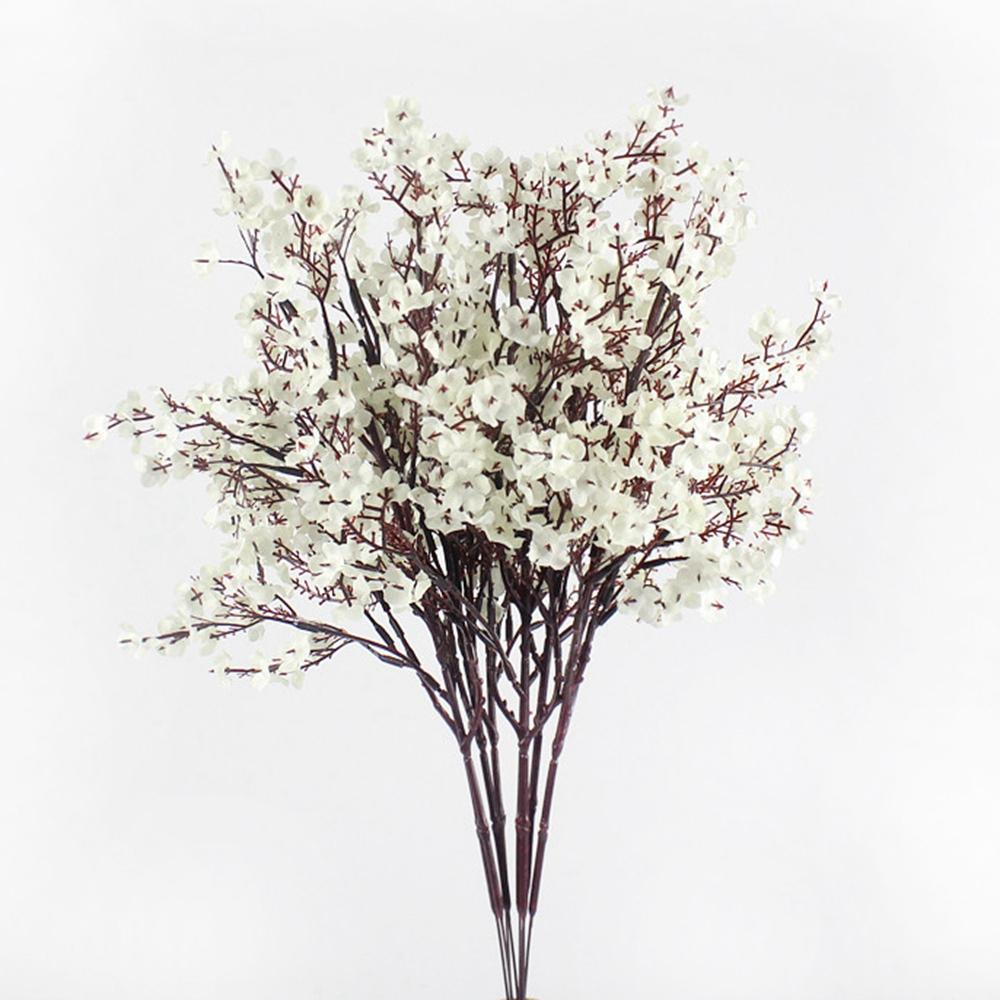 T02C!16 Pcs Artificial Flowers Real Touch Gypsophila Faux Flowers For Home Floral Arrangements Wedding Outdoor Decor