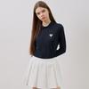 Goxo Basic Pique T shirT Smile hearT Navy
