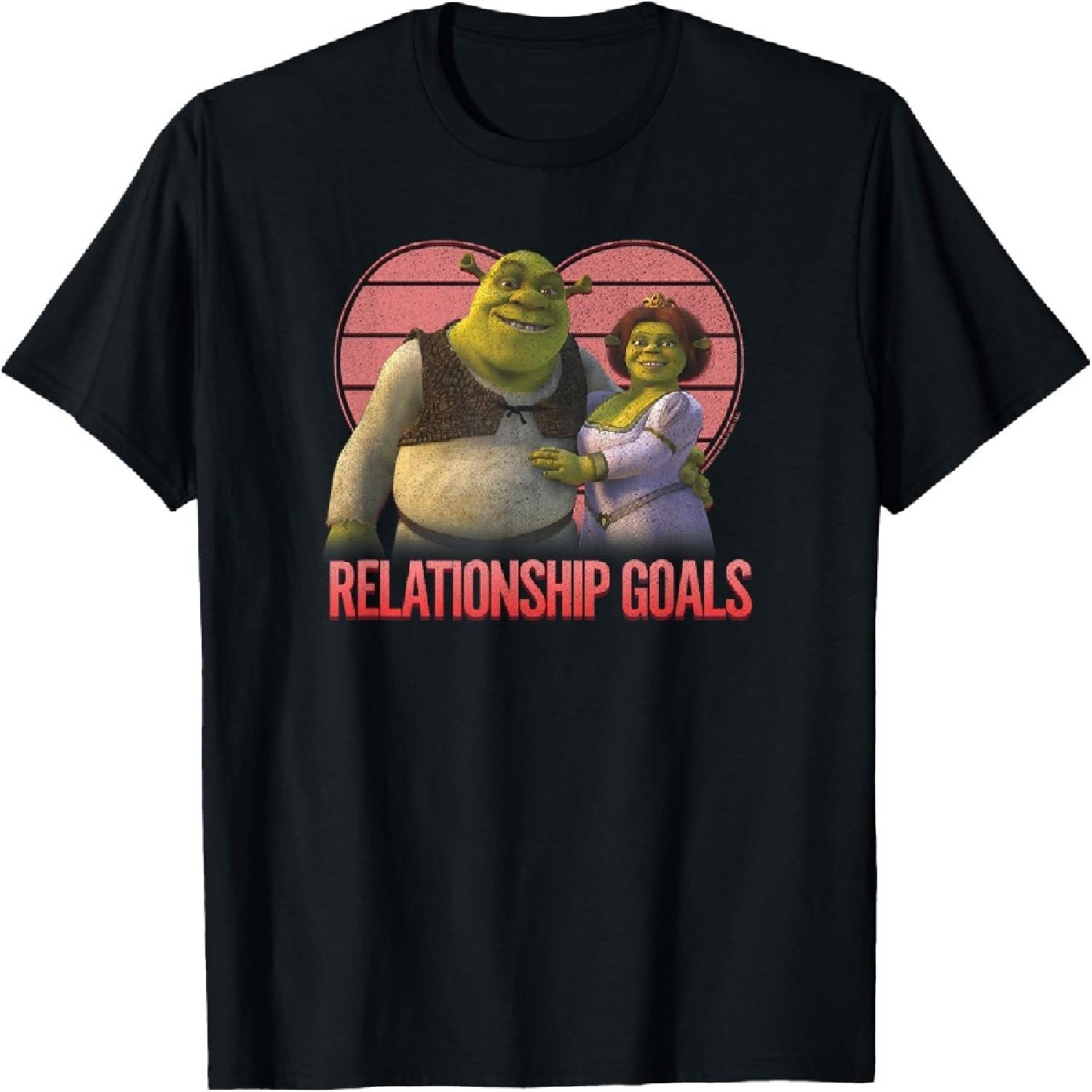 Шрек День Святого Валентина Фиона и Шрек Цели Отношений Сердце Футболка S разноцветный