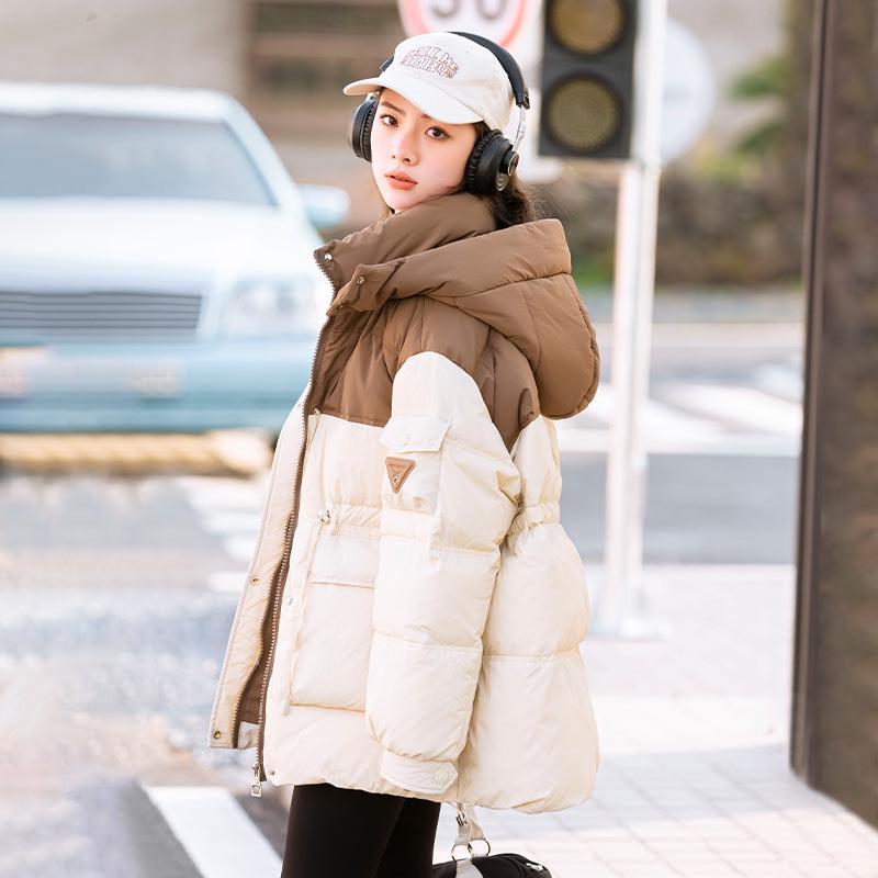 Girls' Hooded Down Jacket - 2023 Winter Coat for Teens, Warm & Thick, Suitable for 13-Year-Olds