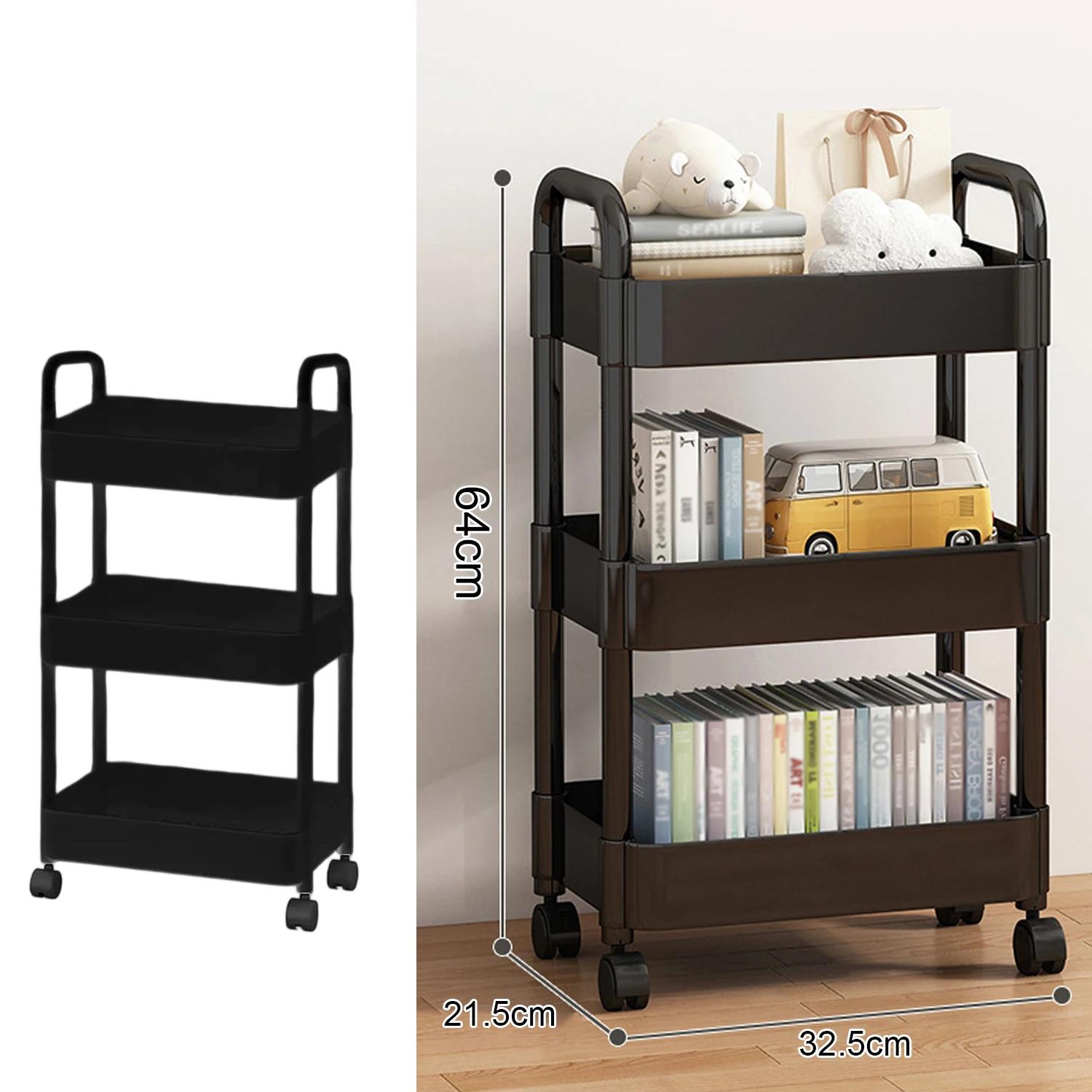 Small Cart Storage Shelf Movable Trolley Holders Kitchen Bathroom Multi-layer Large Capacity Snacks Rack Organizer with Wheels 3990₽