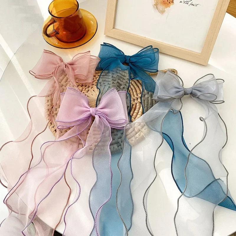 40mm Roll Sheer Chiffon Ribbon Organza Satin Ribbons for Gift Wrapping Decoration Wedding Bouquets Wreath Sewing Supplies
