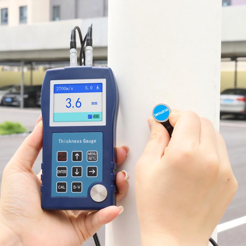 DR83S Metal Steel Pipeline Wall Thickness Gauge Portable Plastic Glass Digital Thickness Gauge Meter Ultrasonic Thickness Gauge 0.9-300mm